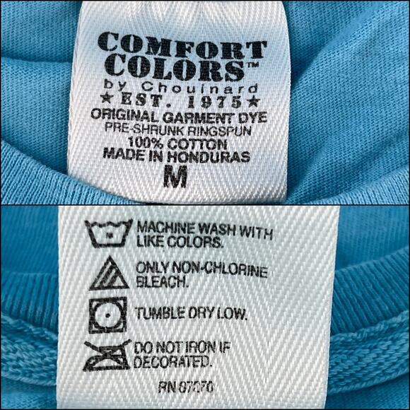 Comfort Colors AP Psychology Sheldon Pocket Tee Shirt Top Size Medium Turquoise - Picture 7 of 11